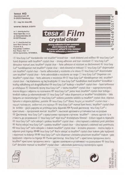 Tesa Film kristallklar Easy Cut Handabroller