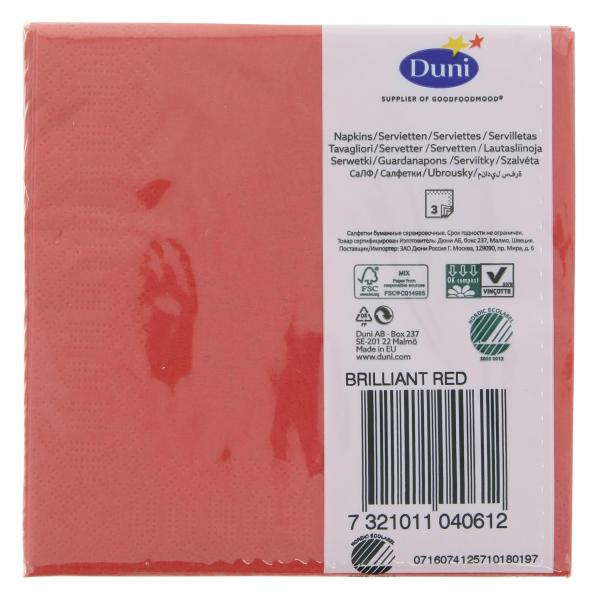 Duni Servietten 24 x 24cm brilliant red