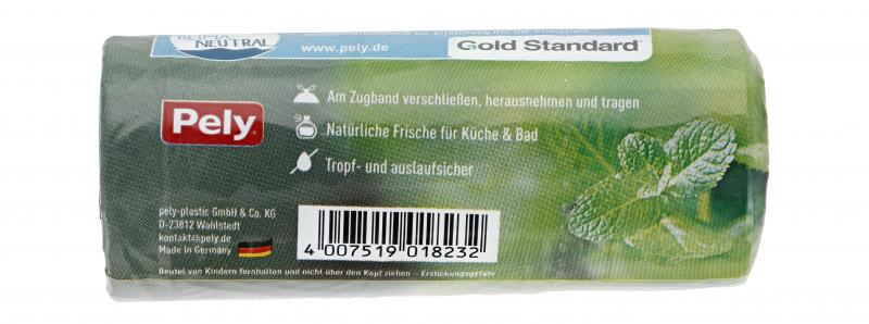 Pely Zugband-Müllbeutel Zitrone-Minze-Duft 35 Liter