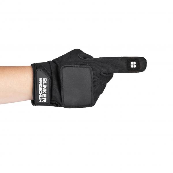 Blinkerhandschuh Gr. M/L schwarz/grau