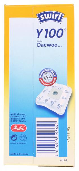 Swirl Staubfilterbeutel Y100 MicroPor