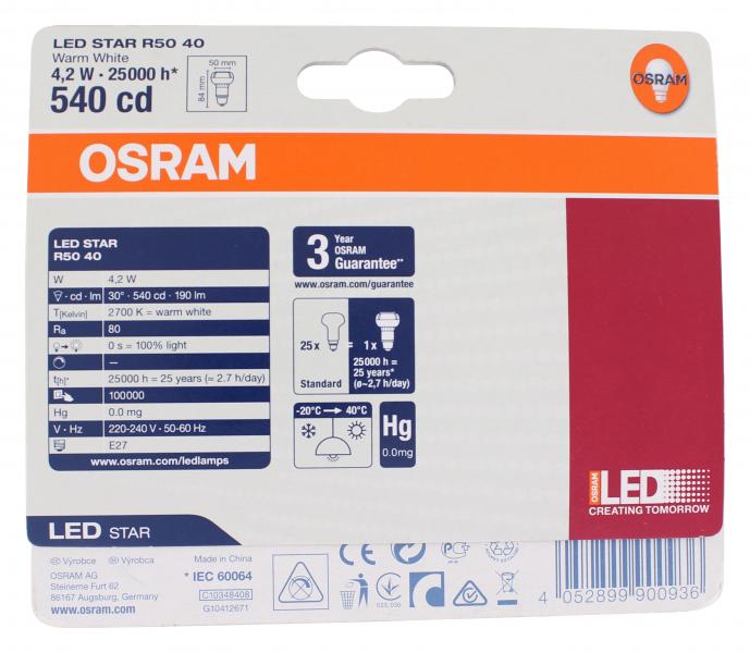 Osram LED Star R50 4,2W 220-240V E27