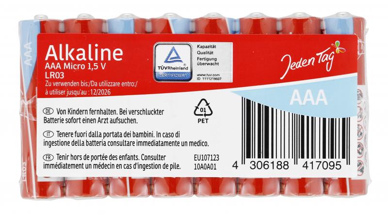 Jeden Tag Alkaline AAA Micro 1,5V LR03
