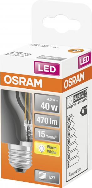 Osram LED Star Classic P40 Retrofit 4W E27 warmweiß