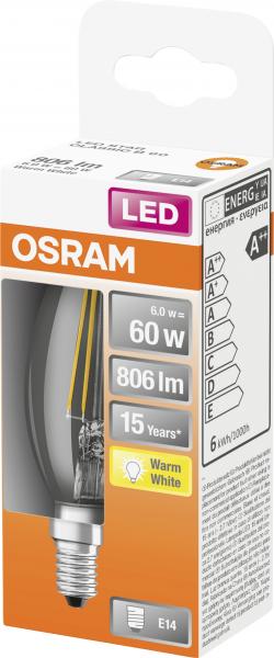Osram LED Star Classic B60 6W E14 warmweiß
