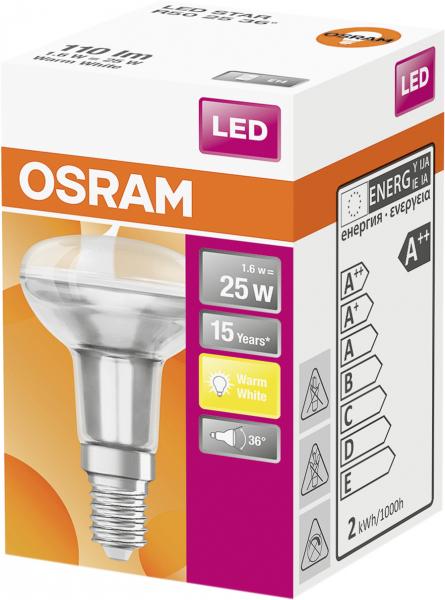 Osram LED Star R50 1,6W E14 warmweiß