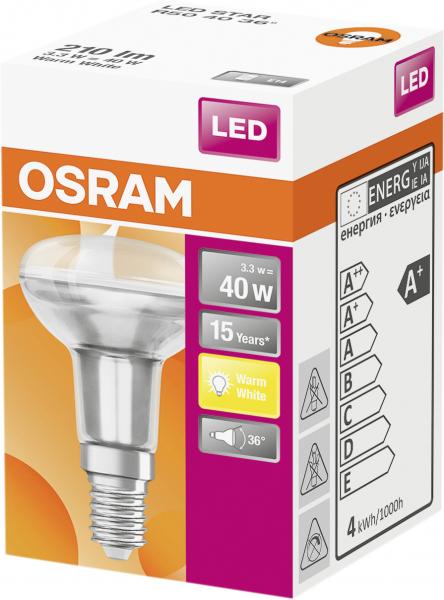 Osram LED Star R50 2,6W E14 warmweiß