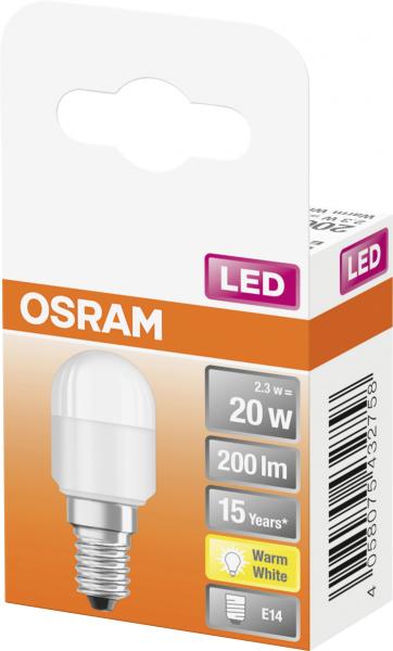 Osram LED Spezial T26 2,3W E14 matt warmweiß