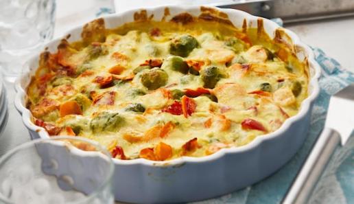 Rosenkohl-Mozzarella-Gratin Rosenkohl-Mozzarella-Gratin