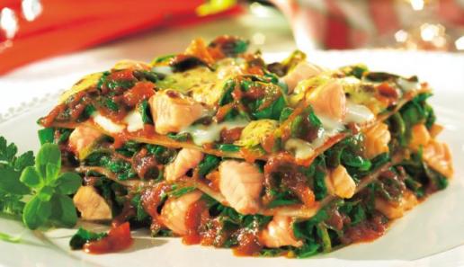 Rahmspinat-Lasagne mit Lachs Rahmspinat-Lasagne mit Lachs