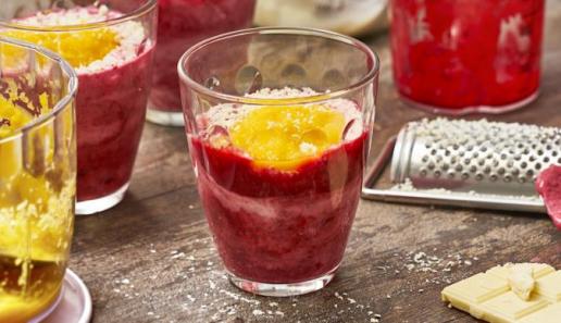 Mango-Himbeer-Dessert Mango-Himbeer-Dessert