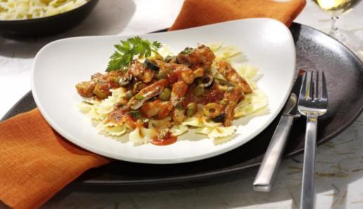 Schweinegeschnetzeltes mit Kapern-Oliven Schweinegeschnetzeltes mit Kapern-Oliven
