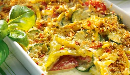 Sommergemüse-Gratin mit Knusperkruste Sommergemüse-Gratin mit Knusperkruste