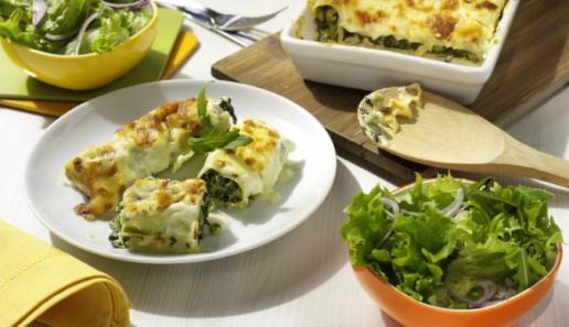 Gratinierte Cannelloni "verde" Gratinierte Cannelloni "verde"