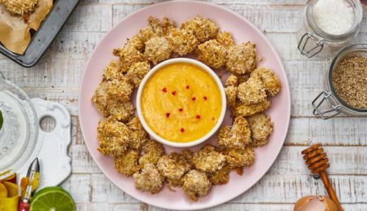 Kokos-Garnelen mit Mango-Dip Kokos-Garnelen mit Mango-Dip